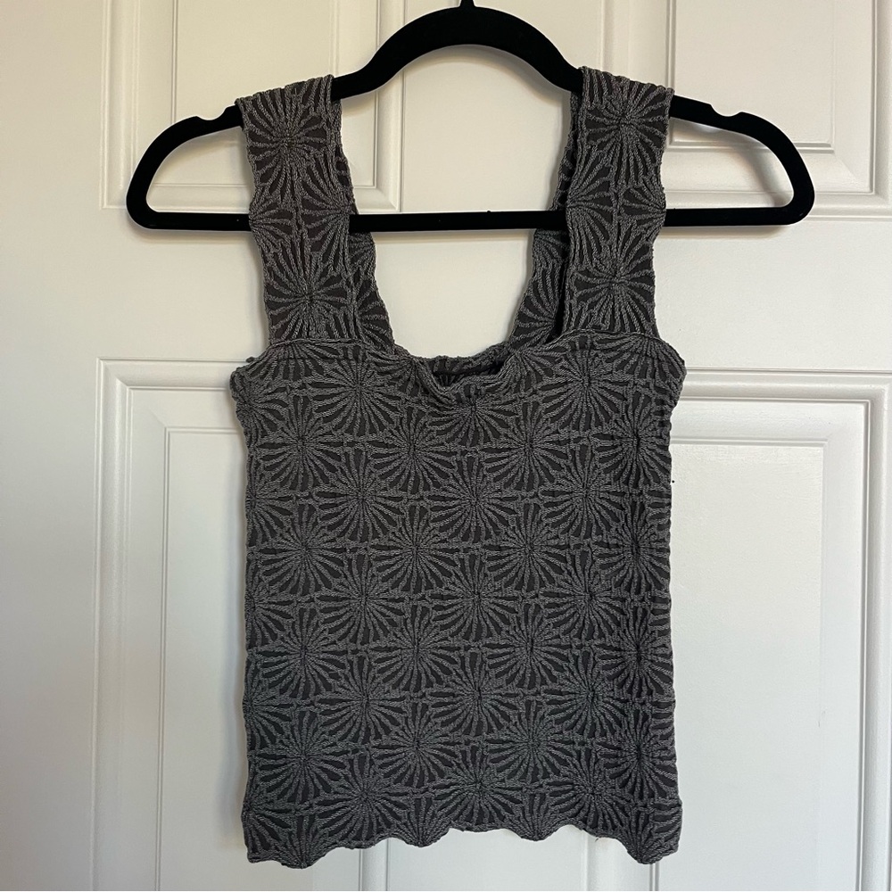 Gray Textured Women's Top